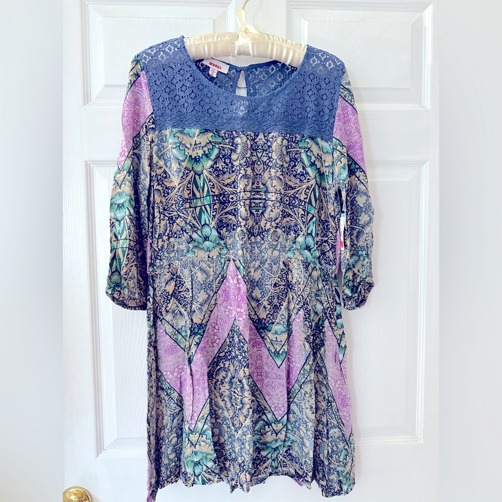 Bongo Floral and Lace Dress, size M, NWT